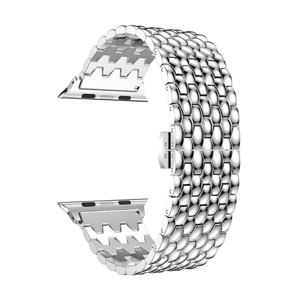 Apple Watch (42/41/40/38 mm) Edelstahl Schmuckarmband im Waben Design - Silber
