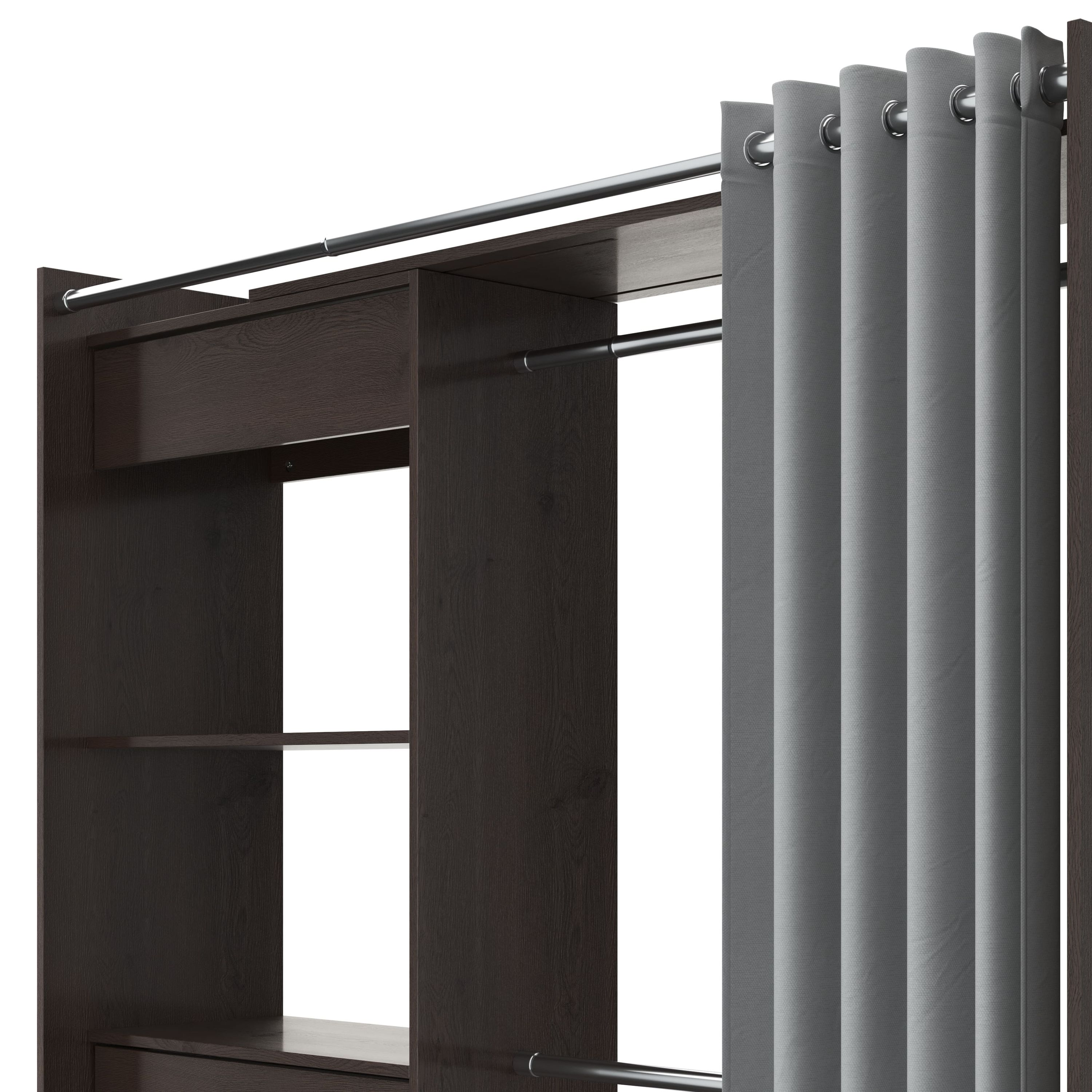 Garderobe Kleiderschrank GUEST 167 x 177 cm braun