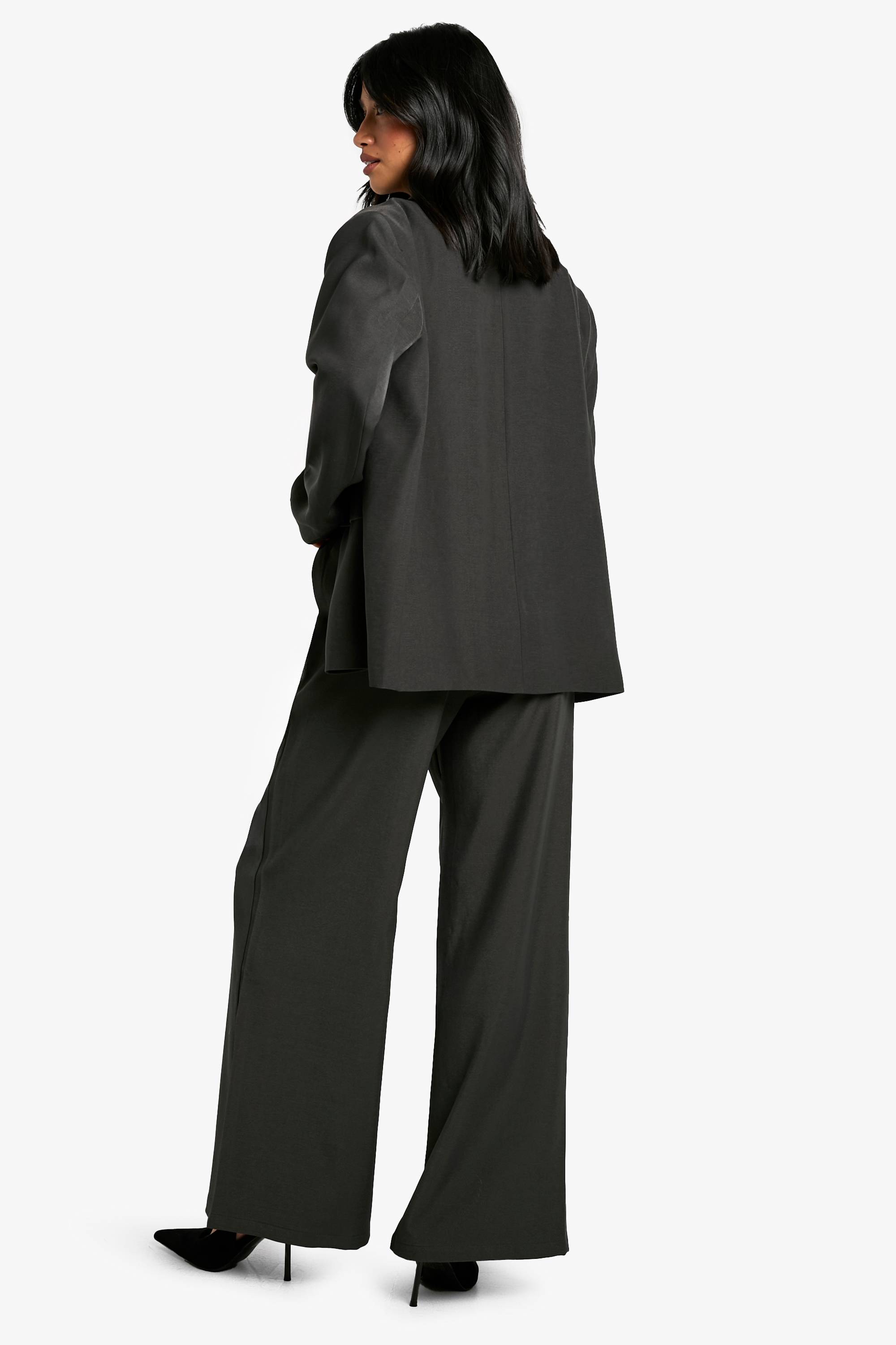 boohoo Pantalon Tailleur Taille Élastiquée À Enfiler Petite