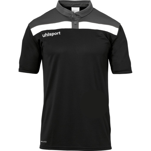 Camisa polo Offense 23 preta/antracite/branca Uhlsport