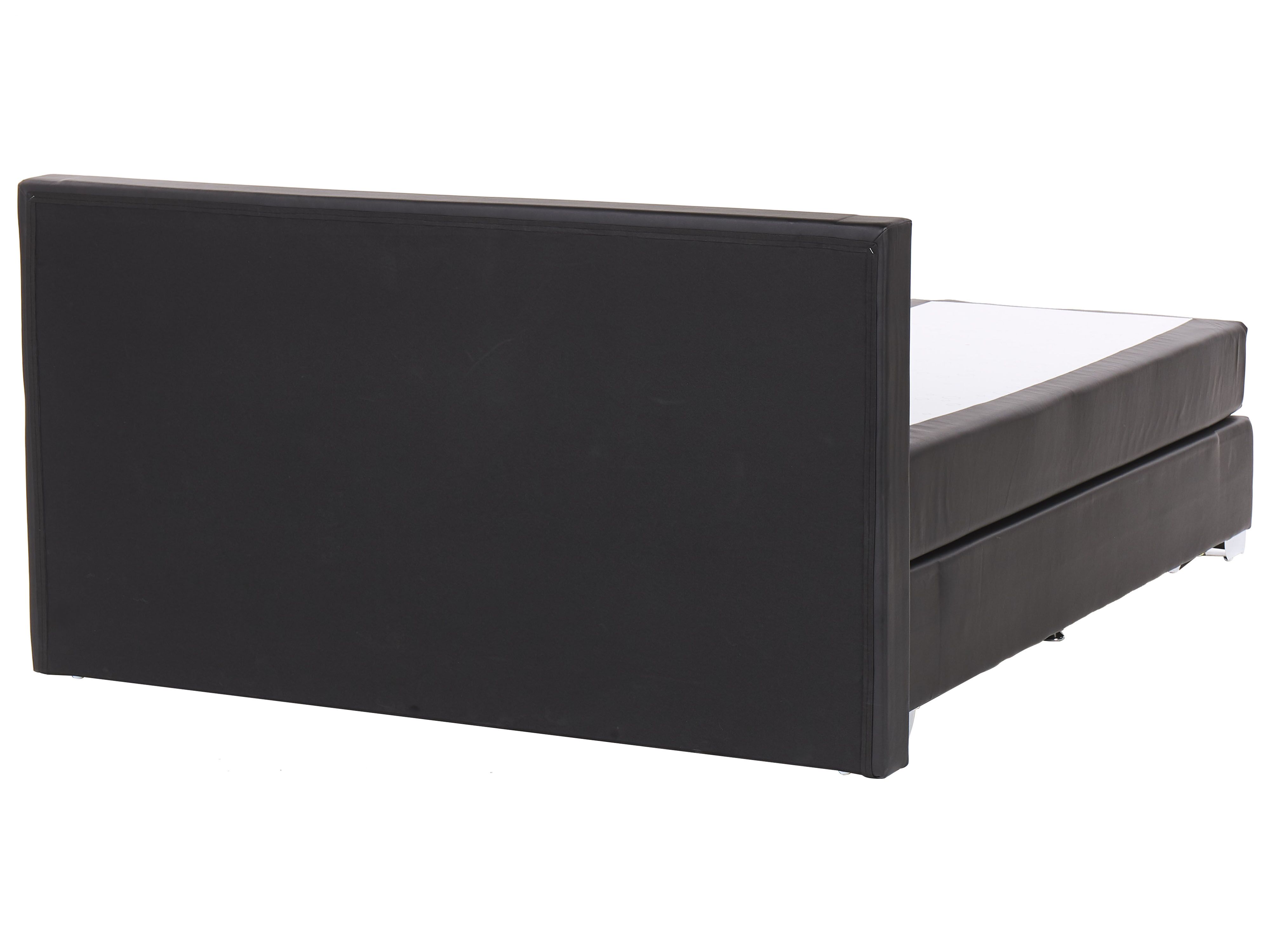 Boxspring Kunstleer PRESIDENT 180 x 200 cm Zwart