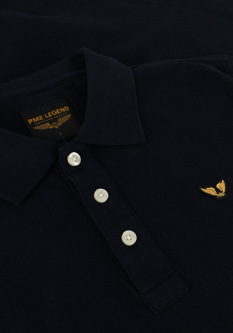 PME LEGEND blauwe pme legend polo short sleeve polo garment dye