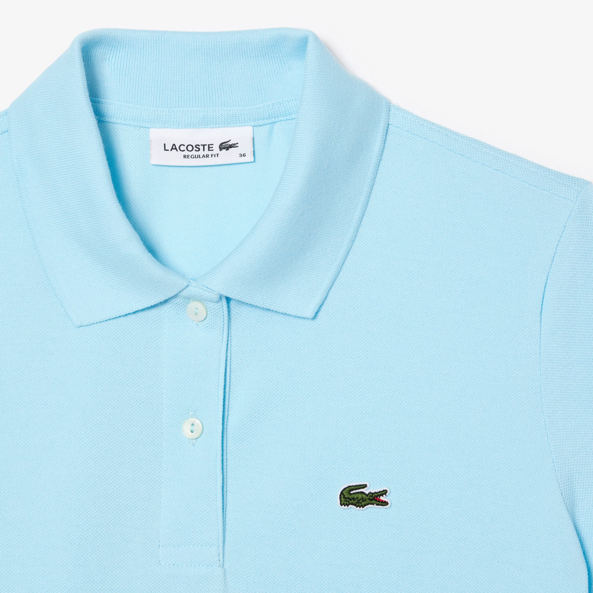 Polo regular fit Lacoste en petit piqué de coton souple Manches Courtes - Bleu - Lacoste - Femme