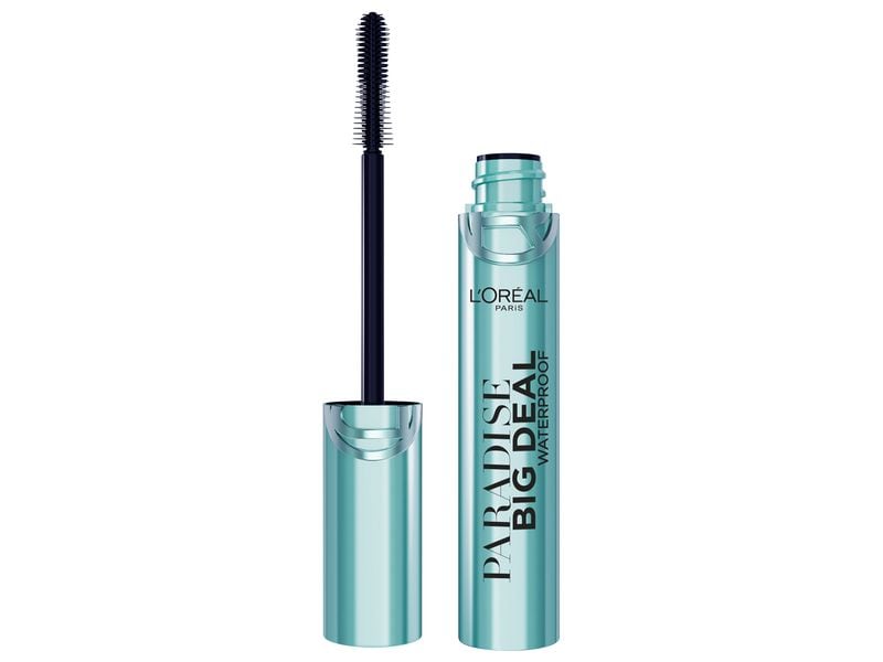 L'Oréal Paris Mascara Paradise Big Deal Waterproof Schwarz Wimperntusche zaubert endlos erweiterbare Länge und Volumen, ohne die Wimpern zu verkleben