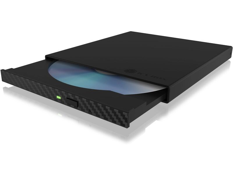 ICY BOX Externes Gehäuse Ultra SLIM SATA Laufwerk IB-AC640- Gehäuse für 1x Ultra Slim SATA Laufwerk mit USB Type-C & Type-A Kombokabel