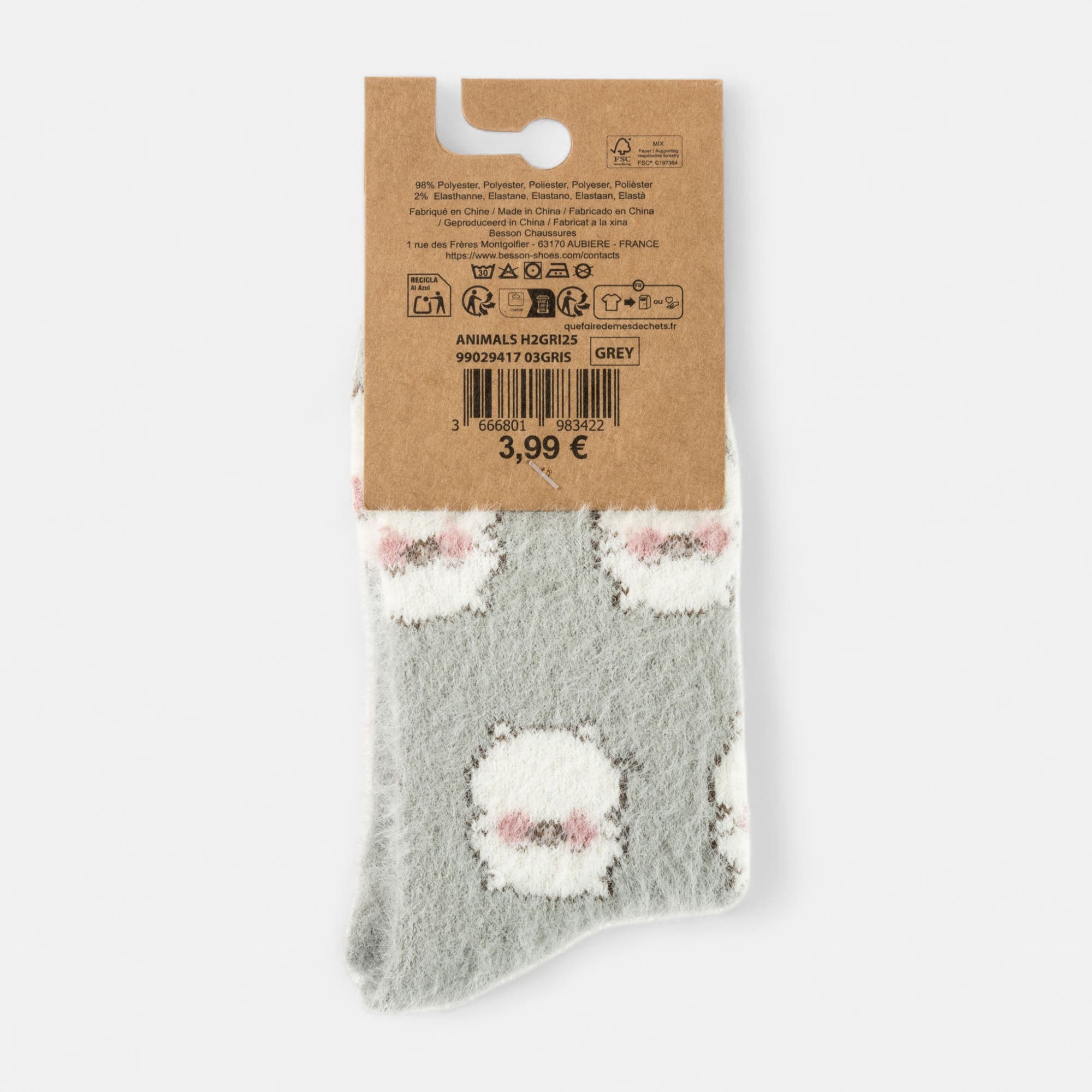 Chaussettes Femme gris