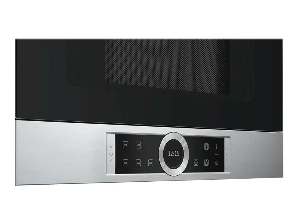 Bosch Serie | 8 BFR634GS1 - Mikrobølgeovn - til indbygning - 21 liter - 900 W - rustfrit stål