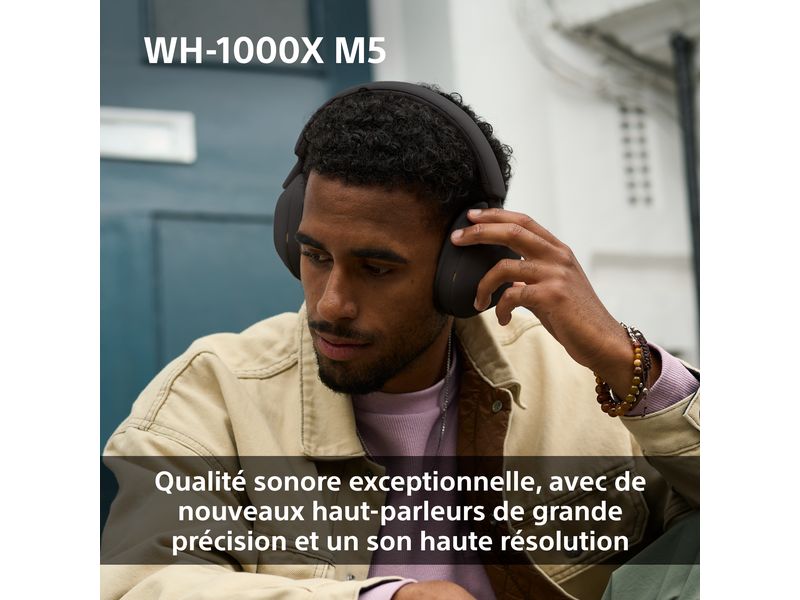 Sony Wireless Over-Ear-Kopfhörer WH-1000XM5 Schwarz Kabellose Kopfhörer mit Noise Cancelling