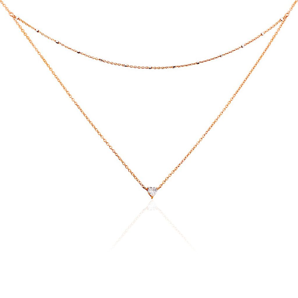Collier Serres Argent Rose Oxyde De Zirconium