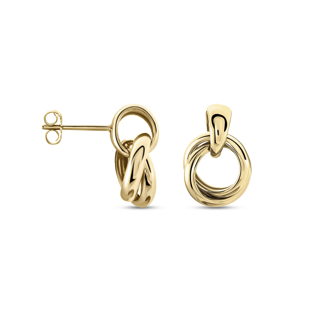 Boucles D'oreilles Pendantes Plaqué Or Jaune Alfonsina