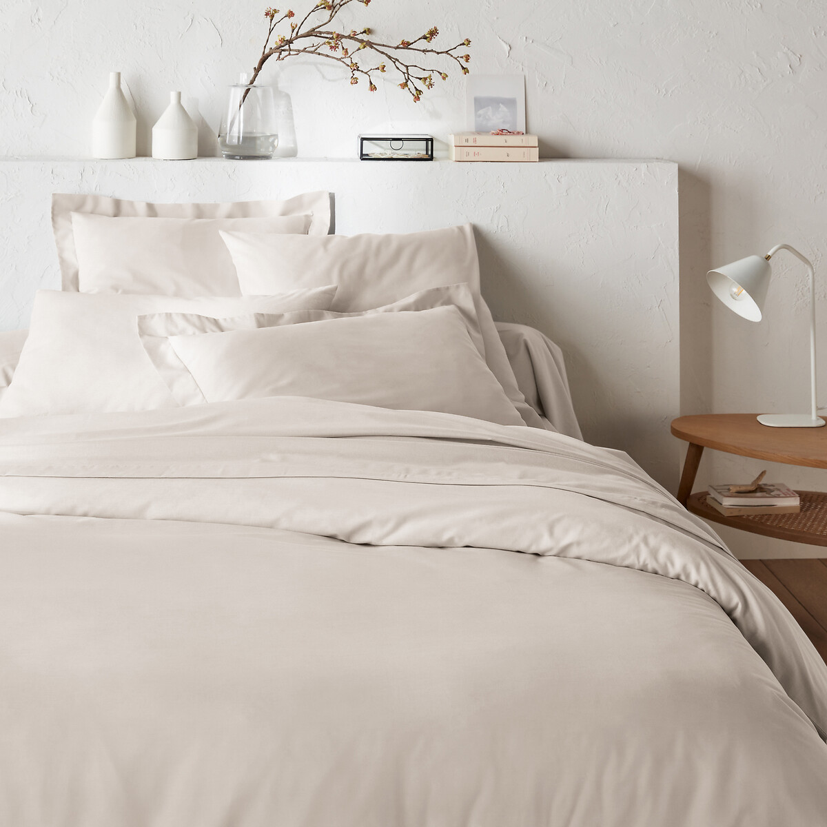 LA REDOUTE INTERIEURS<br>Effen plat laken em tergal, Cenário