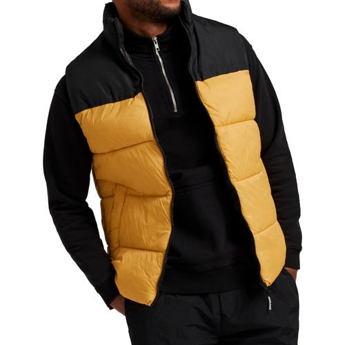 Jack & Jones - 12235861 JJETOBY BODYWARMER COLLAR SN HARVEST GOLD Amarillo