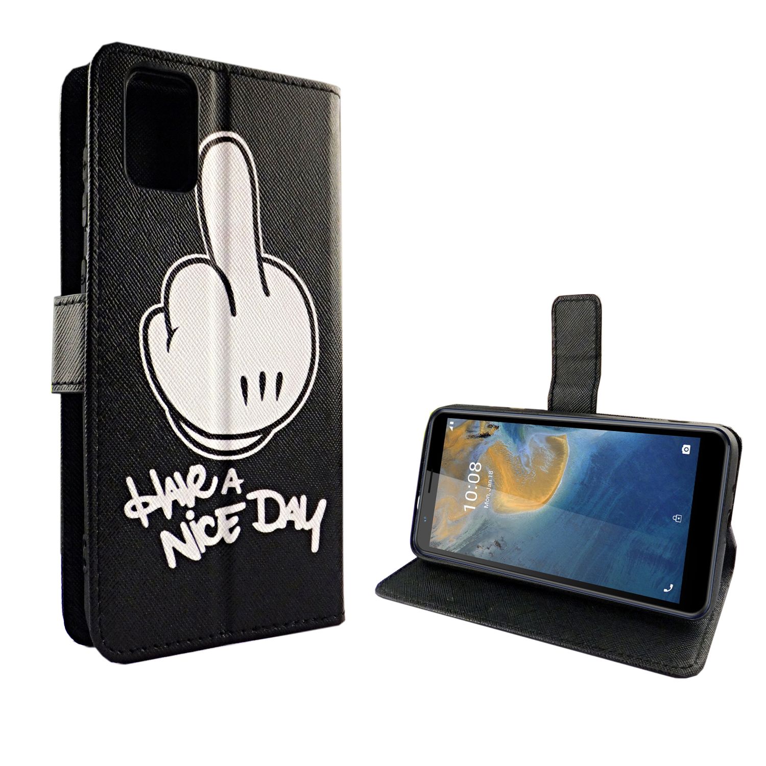 Handyhülle für ZTE Blade A31 Case Cover Schutztasche Schutzhülle Bookstyle Neu