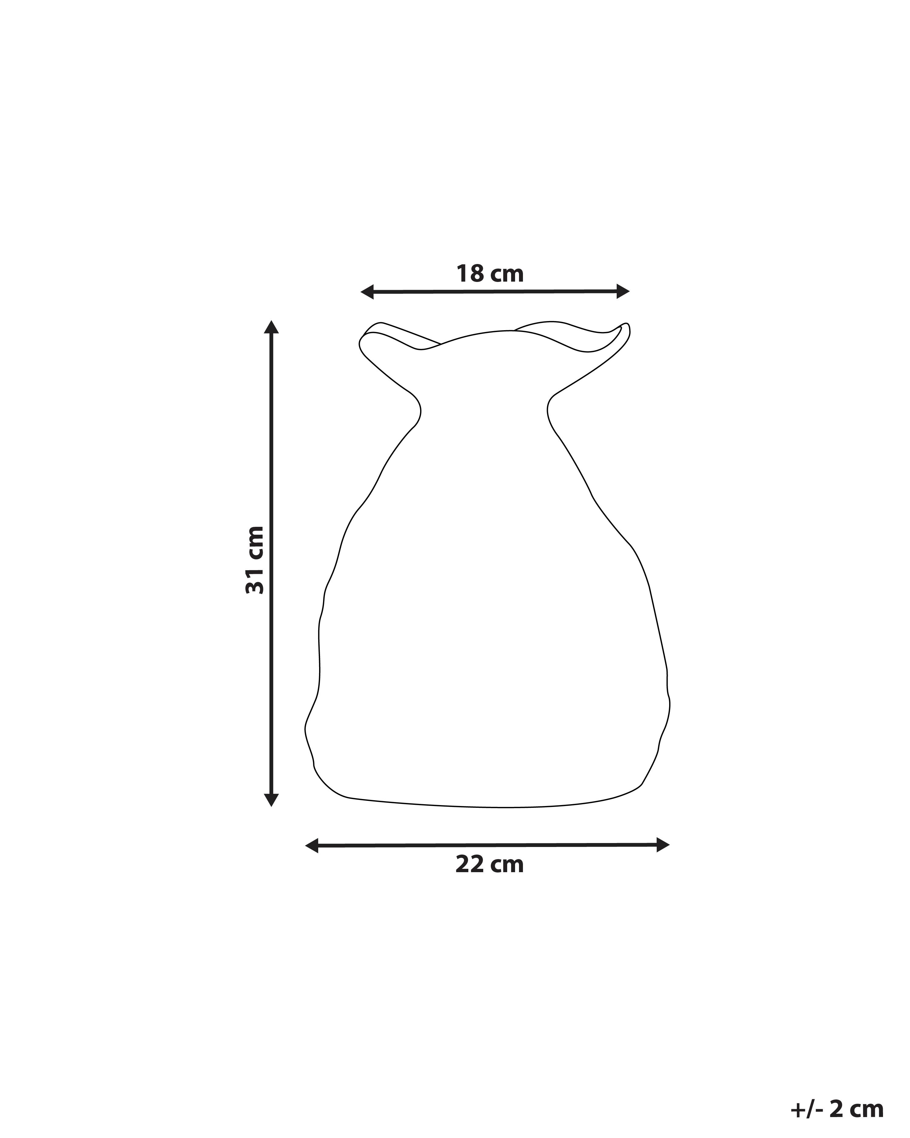 Bloemenvaas COONTAIL Steengoed 31 cm Zwart
