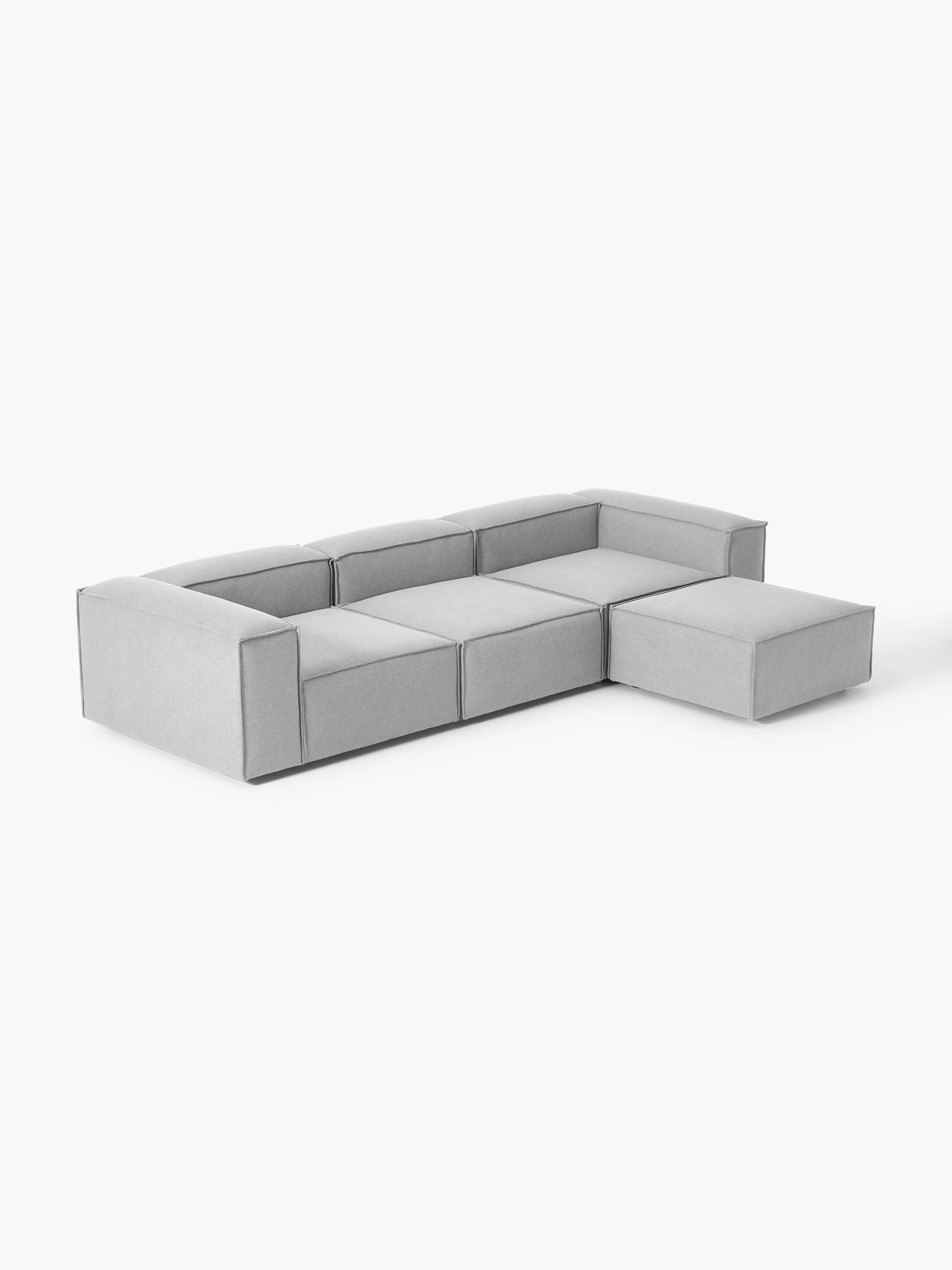 Modulaire bank Lennon (4-zits) met poef (links/rechts)