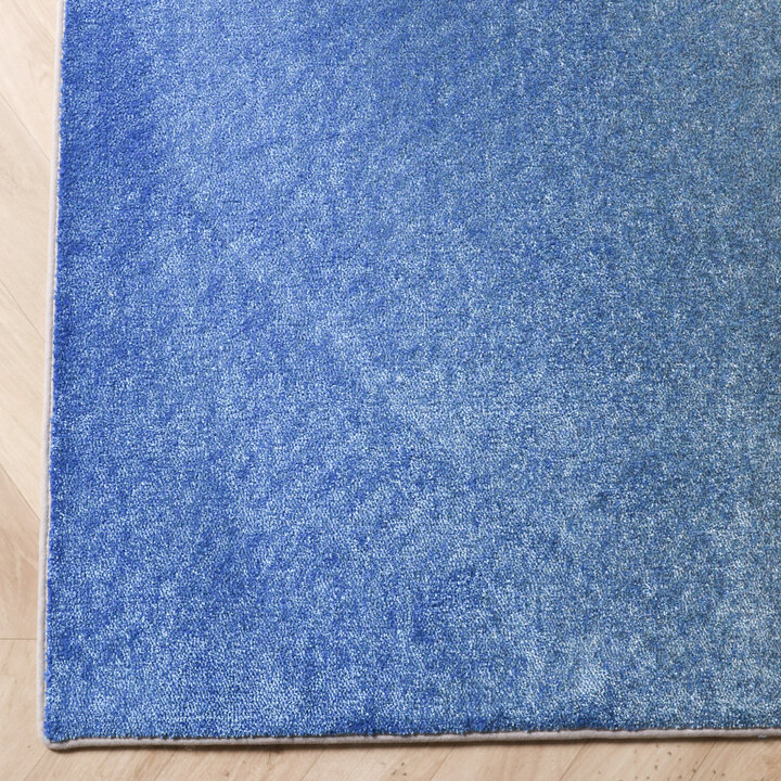 Abstract vloerkleed - Mellow Blauw/Geel
