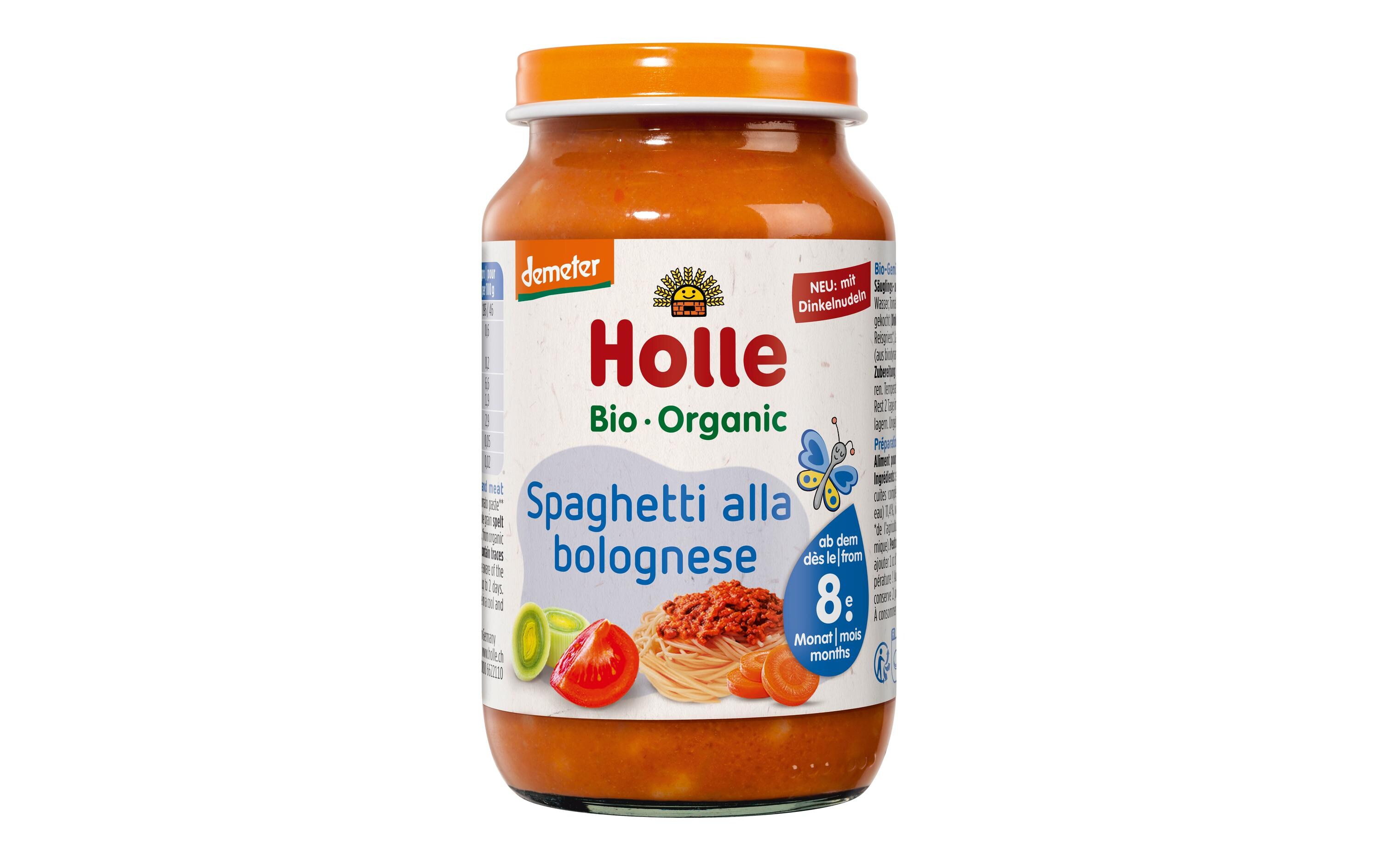 Menü Spaghetti alla bolognese 220 gBio-Gemüsezubereitung mit Nudeln und Fleisch