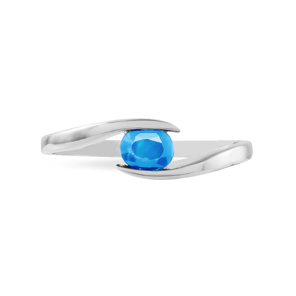 Bague Camilia Or Blanc Topaze