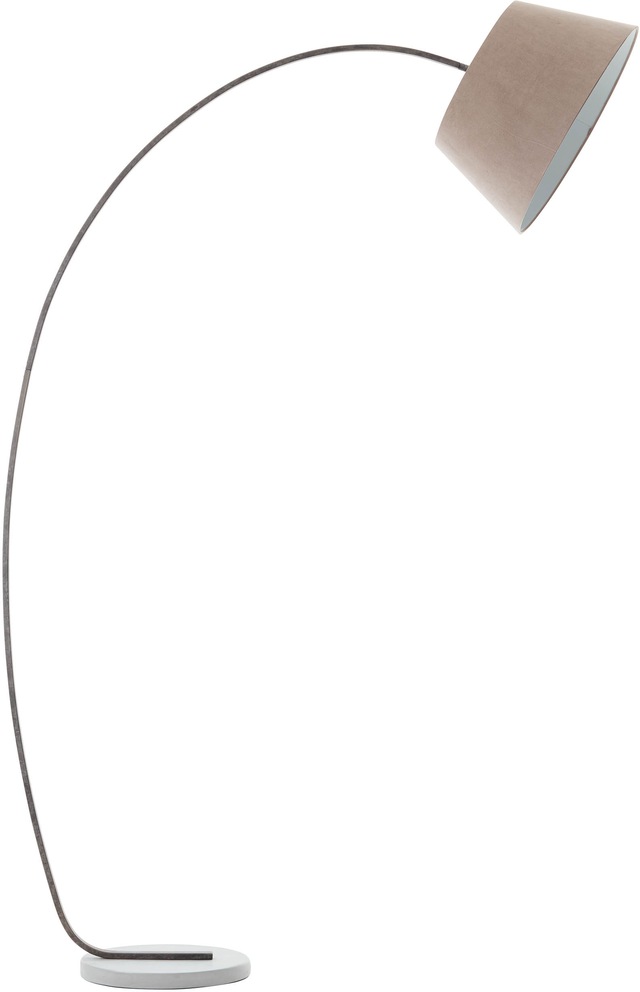 Brilliant Bogenlampe »Brok« E27 1 Stk. 196 cm Höhe, 121 cm Ausl., E27, schwenkbar, Beton/Metall/Textil, taupe