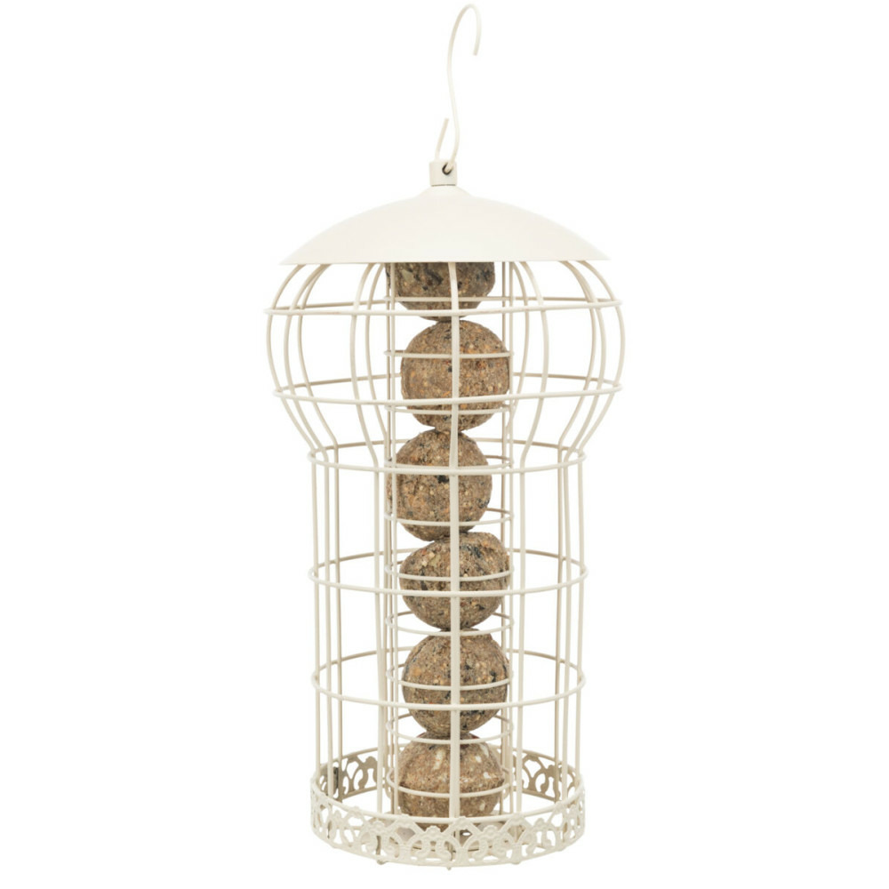Support pour boule de graisse beige ø17 x 30 cm oiseaux
