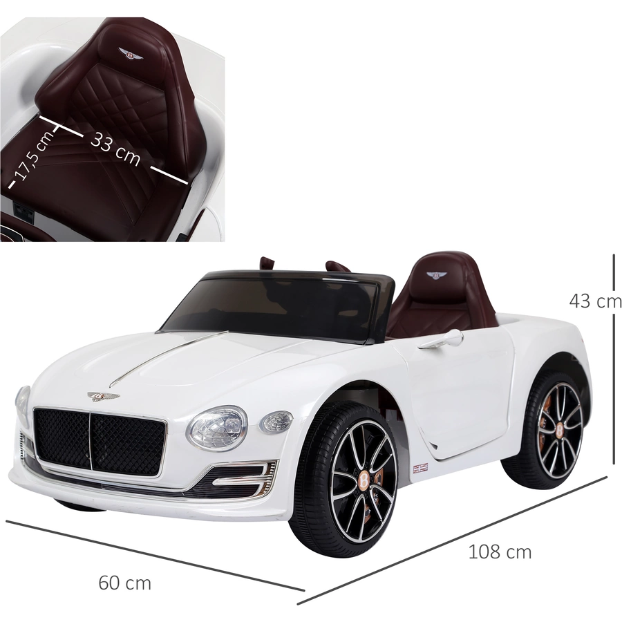 HOMCOM Kinderauto mit Fernbedienung weiß