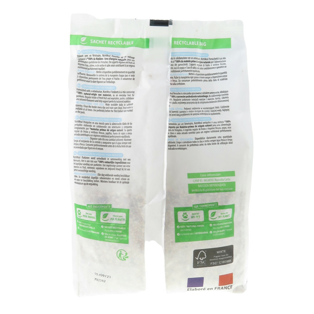 Graines perruches nutrimeal 800g.
