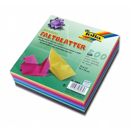 Folia Faltpapier, 70 g / m², 15 x 15 cm, 500 Blatt, 10-farbig