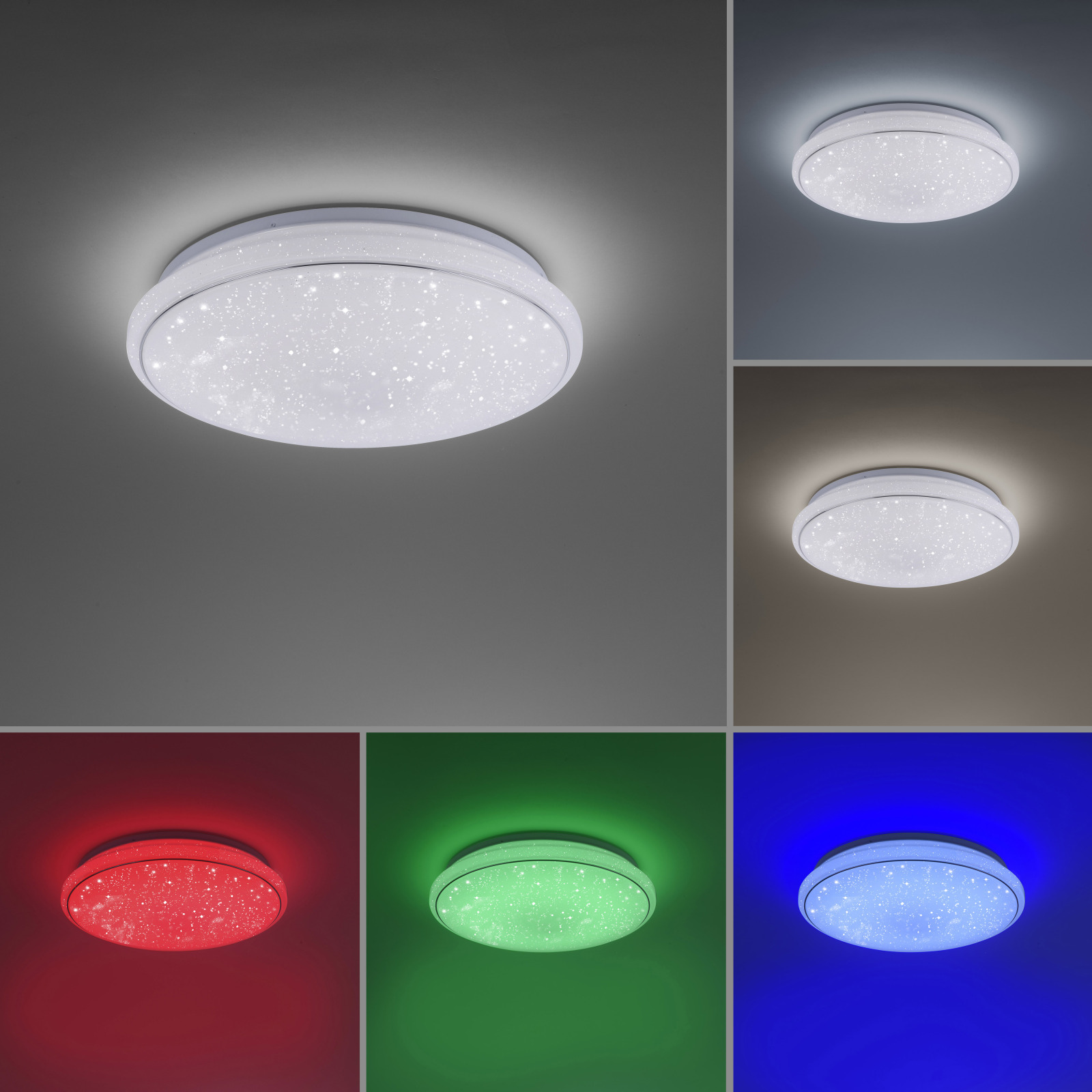 LED-Deckenleuchte - weiß - SmartHome - mit Fernbedienung - 44 cm