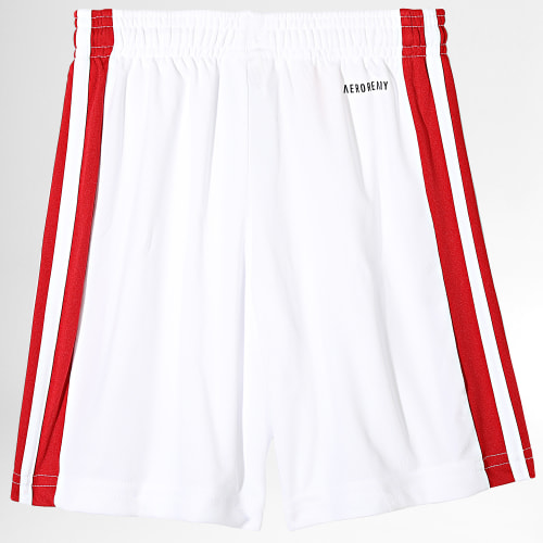 Short Jogging A Bandes Enfant Squad 21 GN5763 Blanc