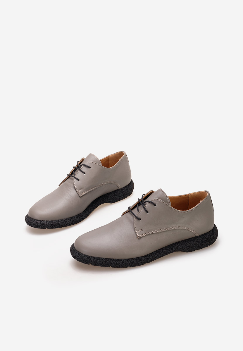 Chaussures casual femme en cuir gris Karysa