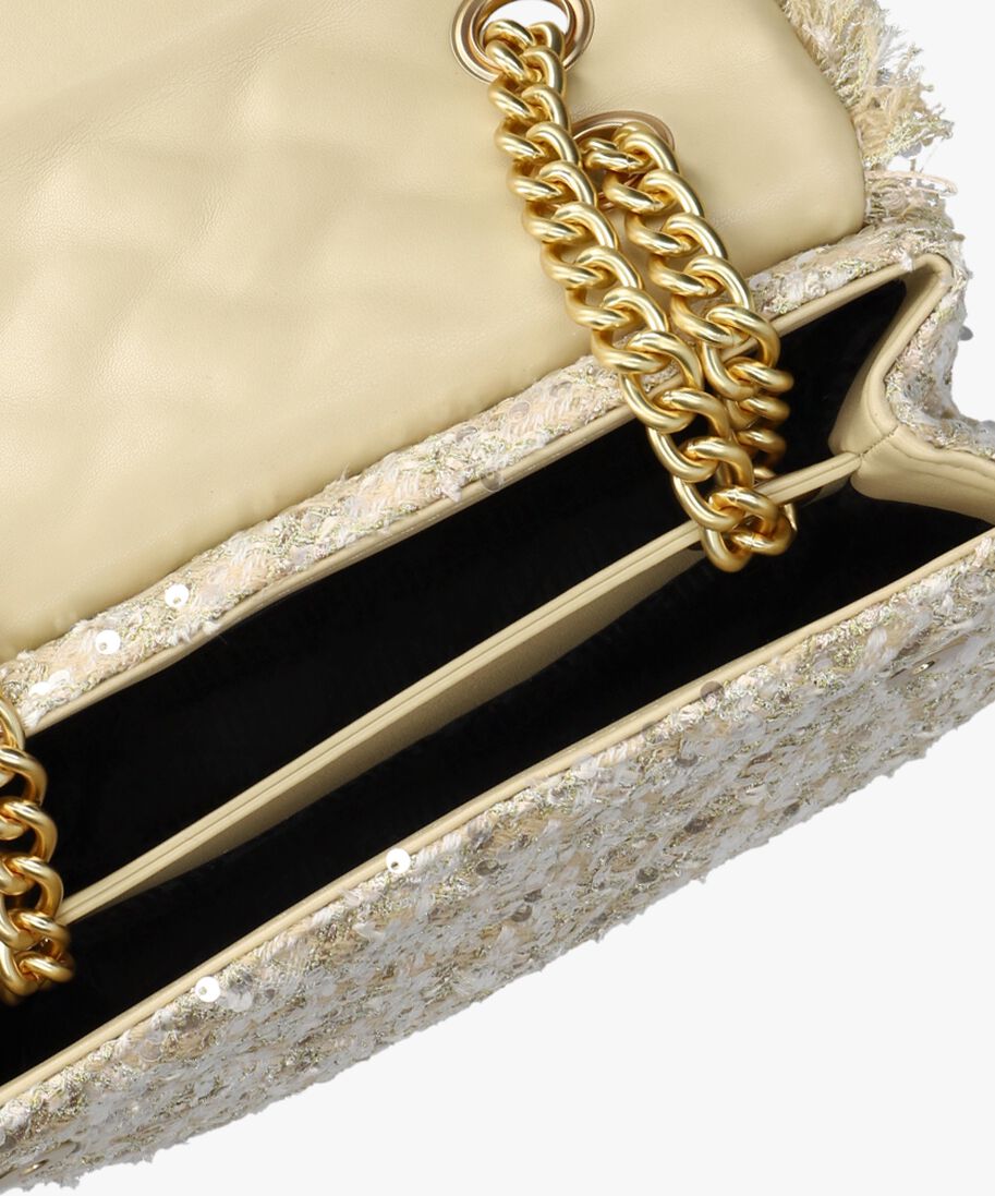 KURT GEIGER LONDON gouden kurt geiger london schoudertas tweed kensington bag