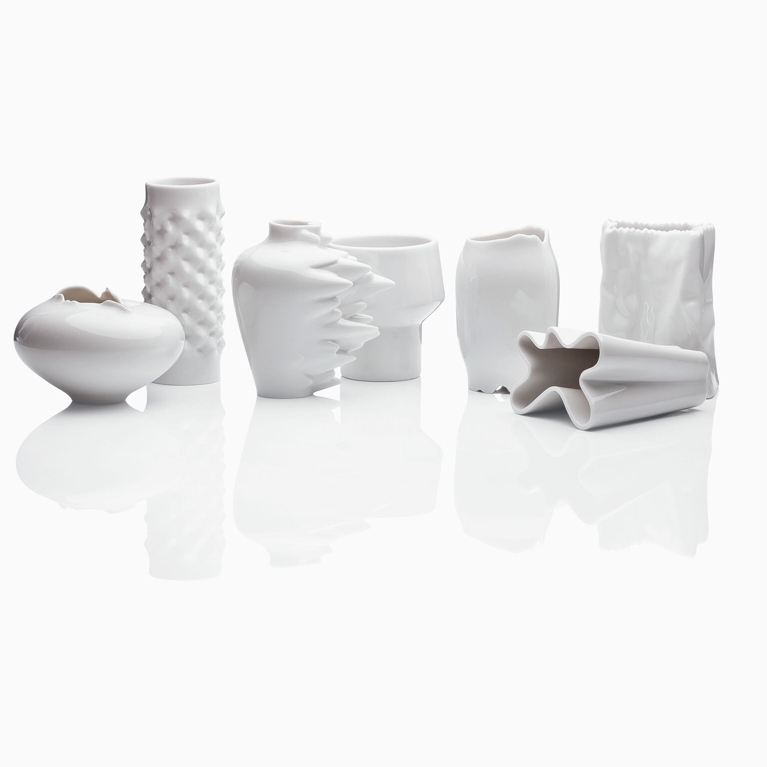 Minivasen Weiss Vase 10 cm