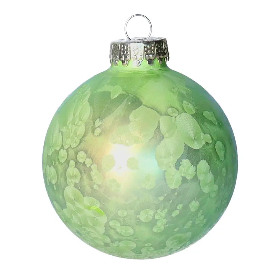 Othmar Decorations Luxe kerstballen - 4x -8 cm - groen -glas