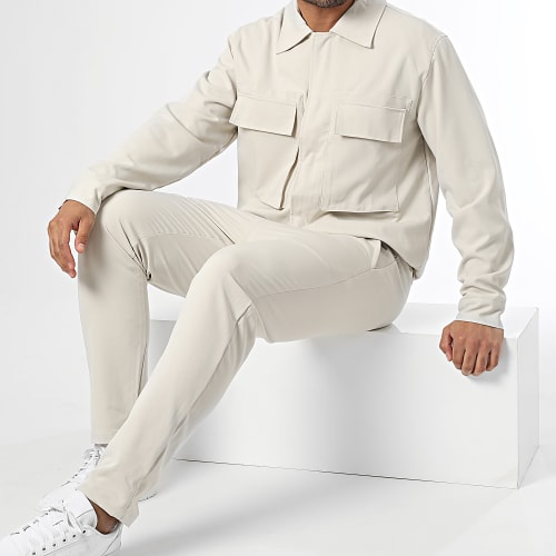 Ensemble Veste et Pantalon Cargo Beige