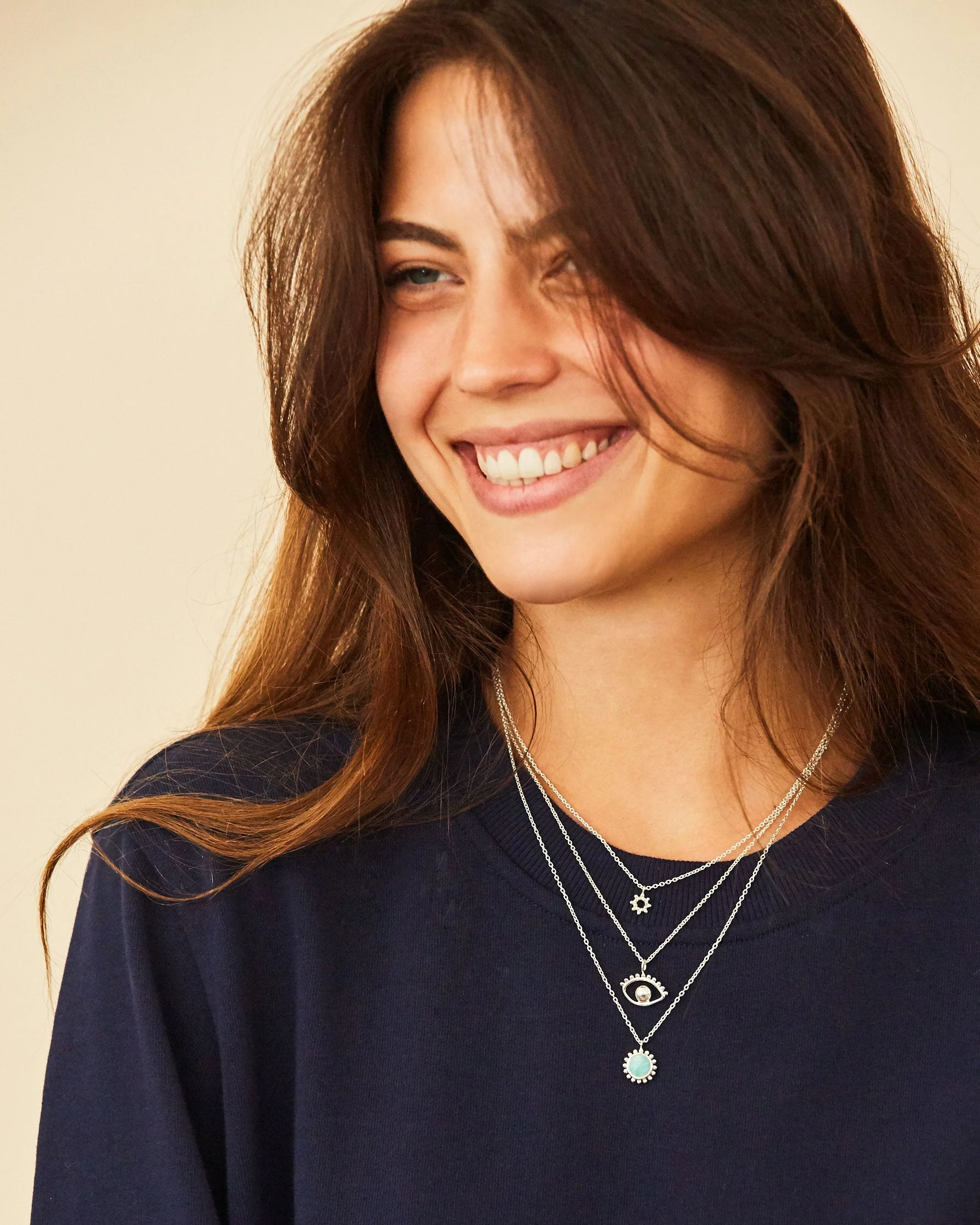COLLIER ŒIL AJNA - Collier œil ajna | Argent