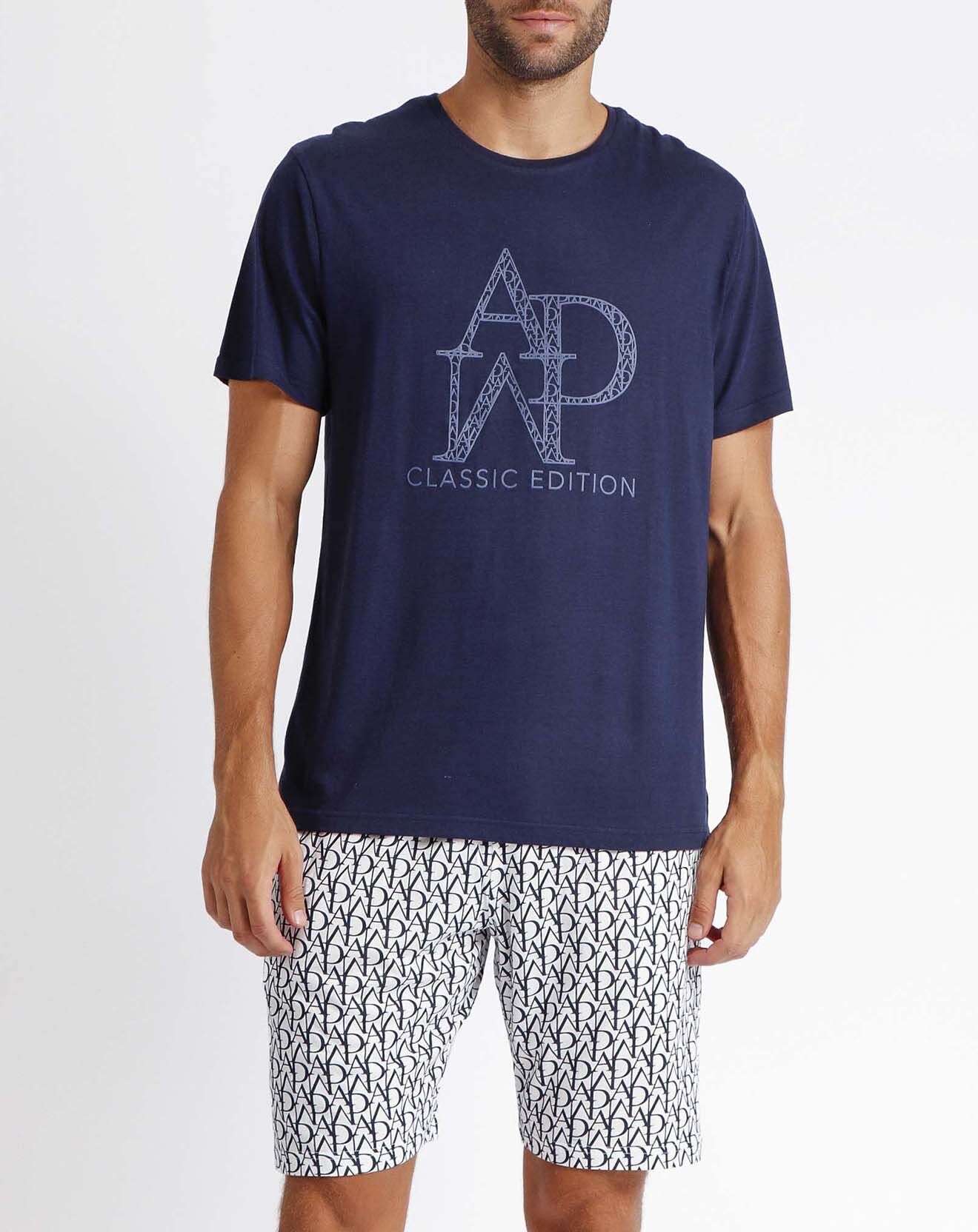 Admas Classic Pyjama T-Shirt & Short Yannick bleu