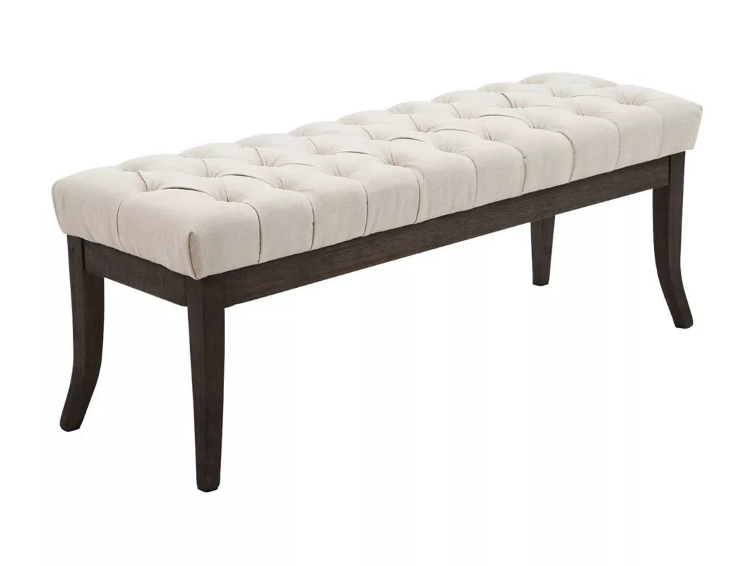 Banquette - Tissu & Bois - Crème - Ramses
