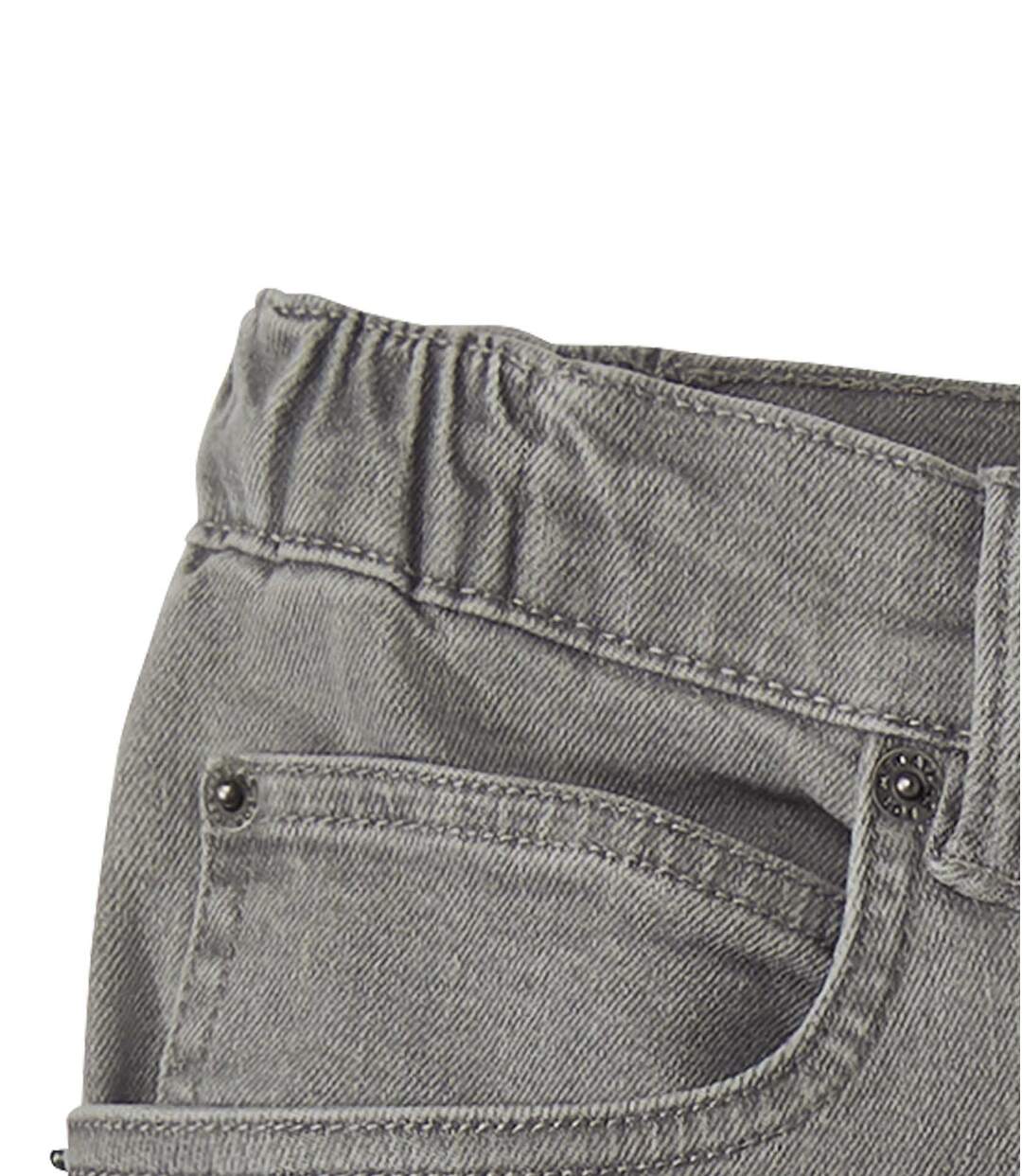 Jeans Stretch Gris Taille Semi-Elastiquée