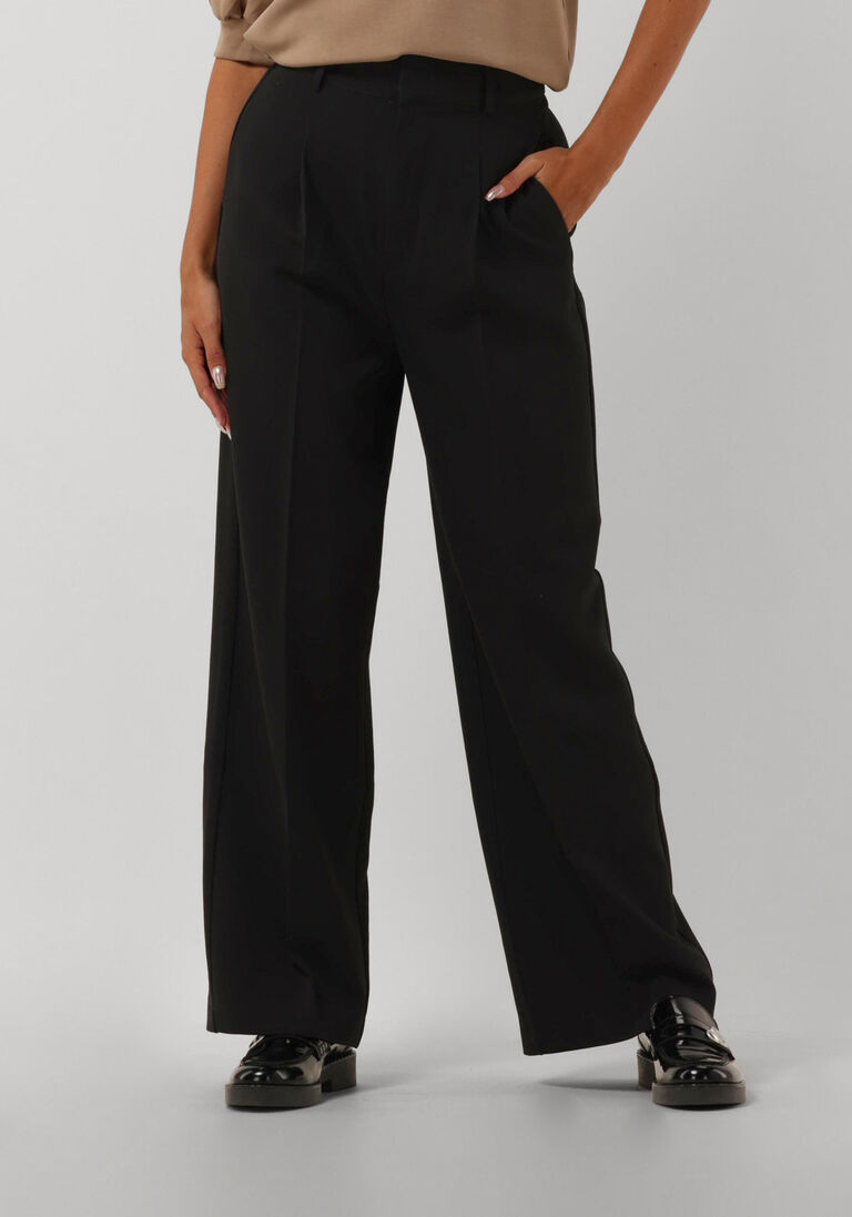 MY ESSENTIAL WARDROBE zwarte my essential wardrobe wijde broek 28 the tailored high pant
