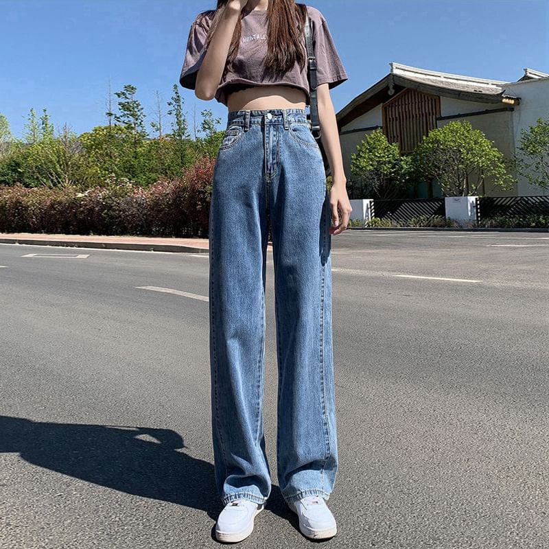 DREE - Losvallende jeans met hoge taille
