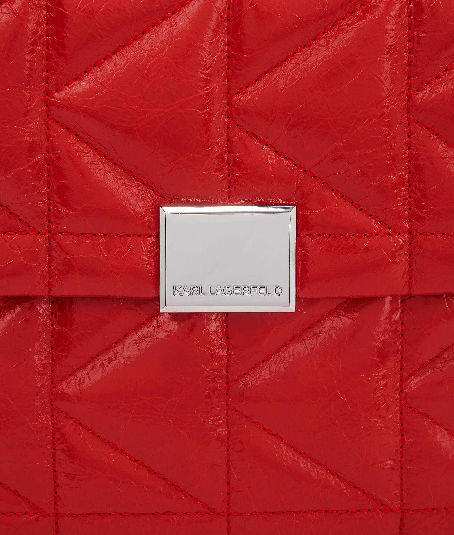 GRAND SAC PORTÉ ÉPAULE BRILLANT K/KUILT - Rouge Klassic