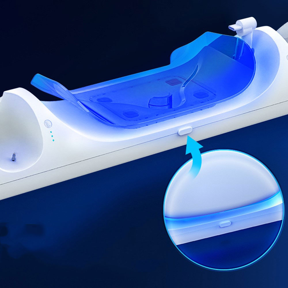 Meta Quest / Oculus Quest 2 Charging Dock Ladestation Halterung für VR Brille und Controller   Ersatzakku und LED Beleuchtung - Weiss