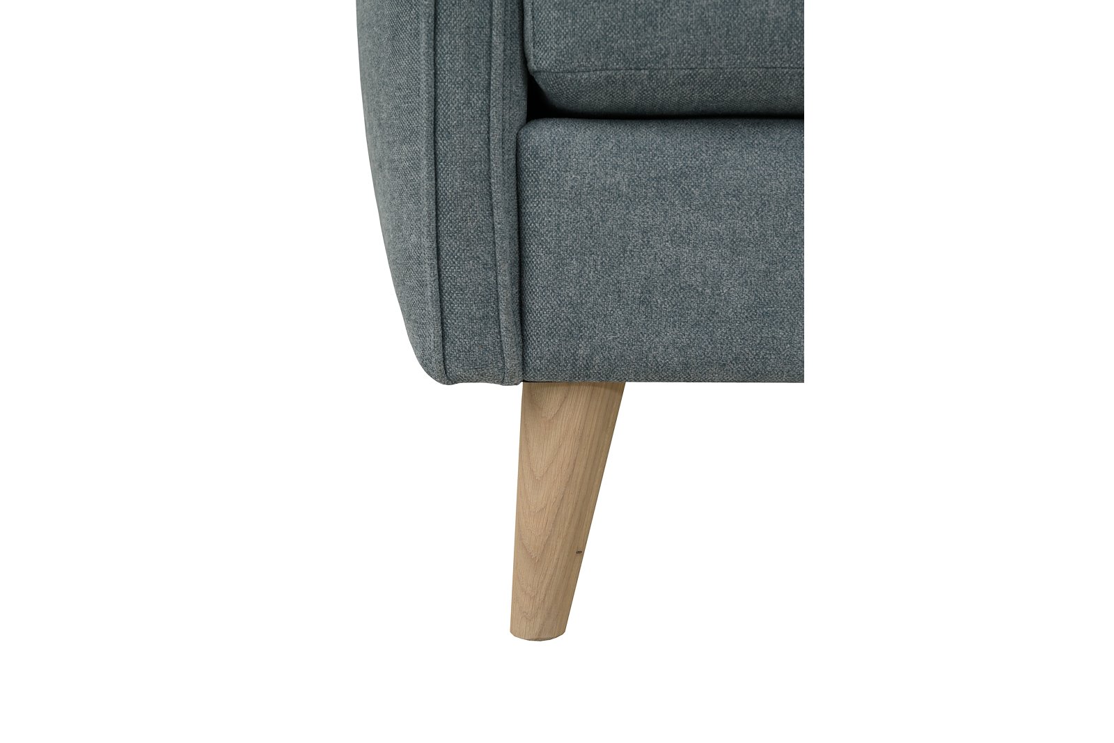 Joy sofa 3-seter sjeselong BIG venstre i tekstil Storm 16/1 Light blue med hvitvaskede ben 15583