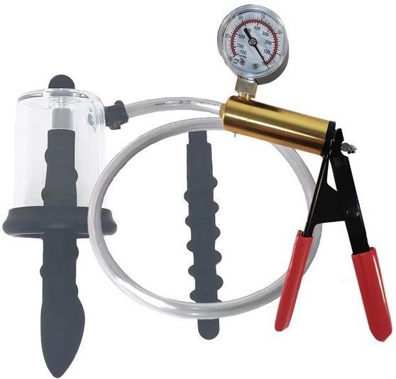 Anal Rosebud Vacuum Cilinder Met Kralen Plug en Pomp - Anus Pomp - Anaal Vacuum Zuigen - Anale Stretching - Anaal Pompen