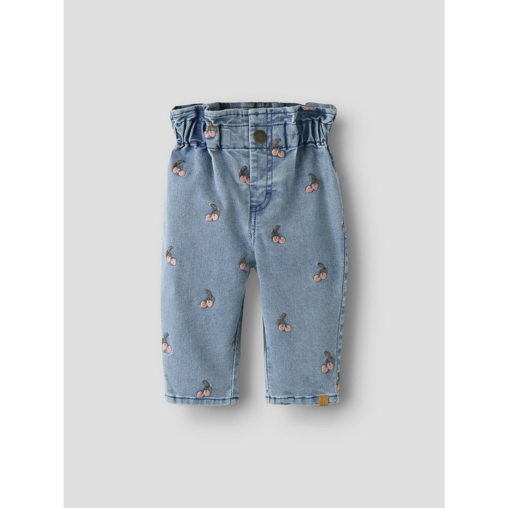 Køb Lil'Atelier Medium Blue Denim Cherry Nbfdeva Loose Emb Jeans 2024-Es Lil