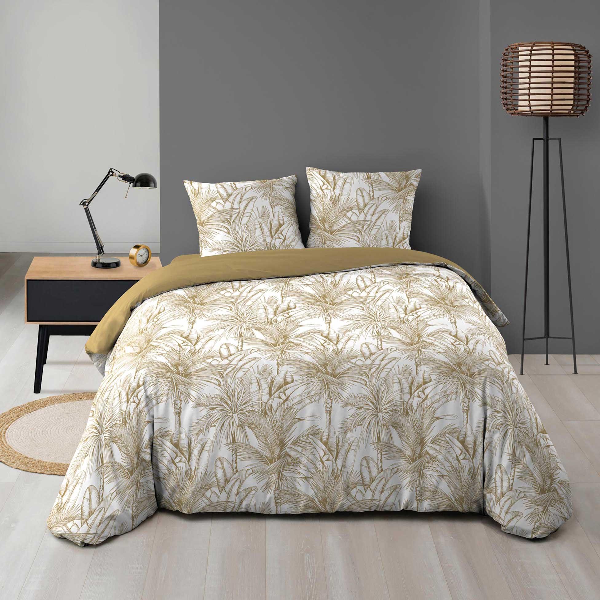 PARURE 240X220CM MICROFIBRE IMPRIMEE ALLOVER DUNE