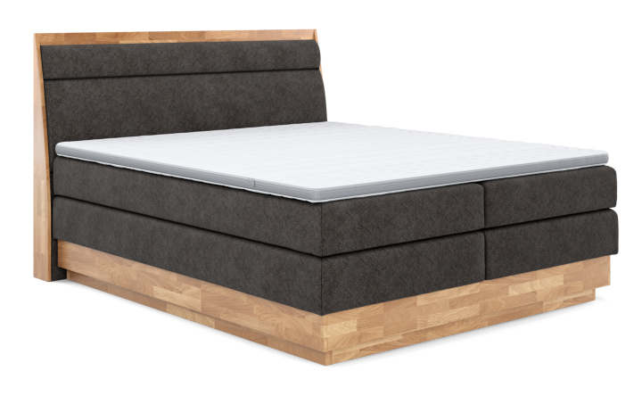 Boxspringbett VALMONDO INCANA 160X200 H2\/H2 BRAUN