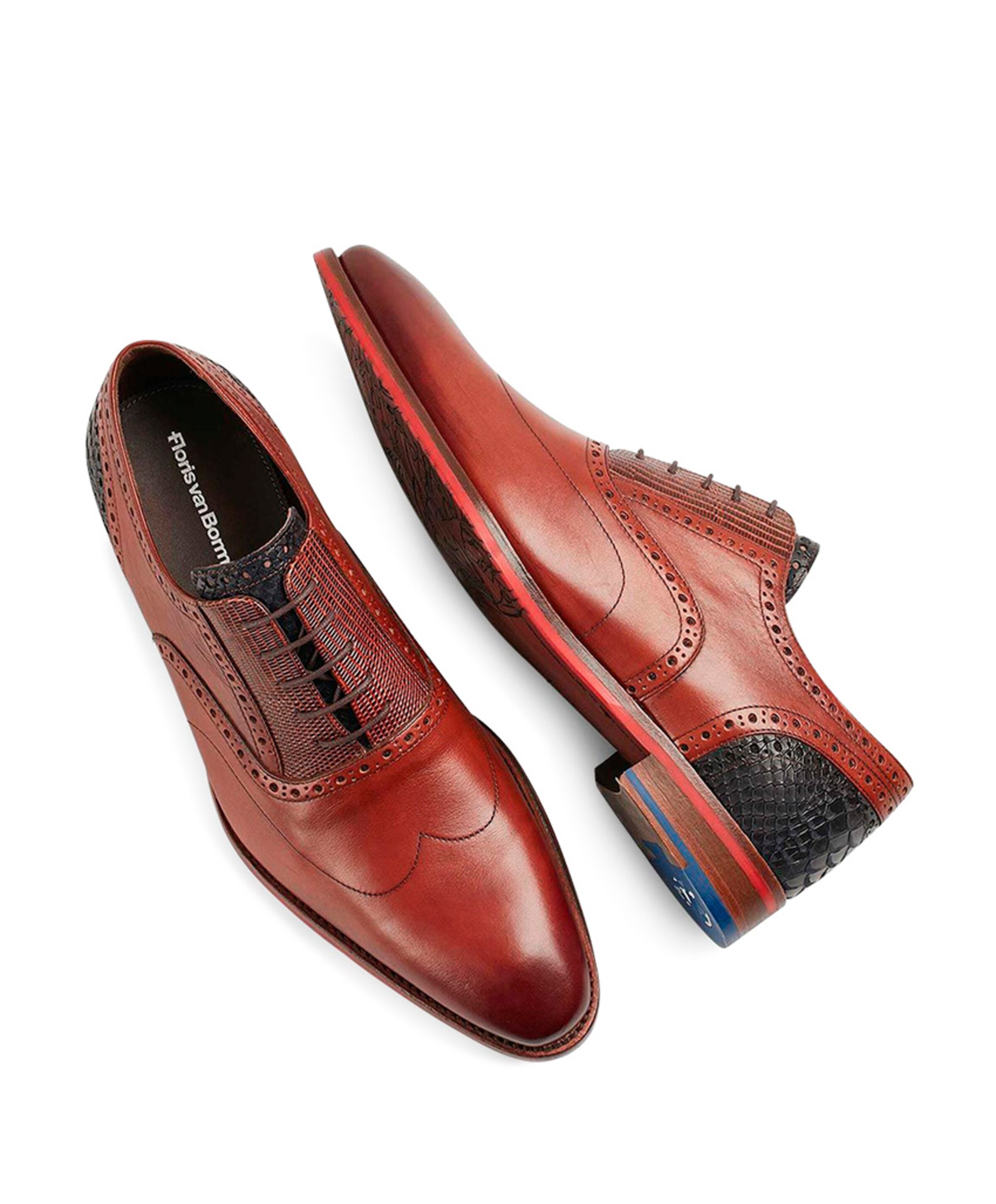 Floris van Bommel HEREN MOLIERE RZ veterschoenen bruin