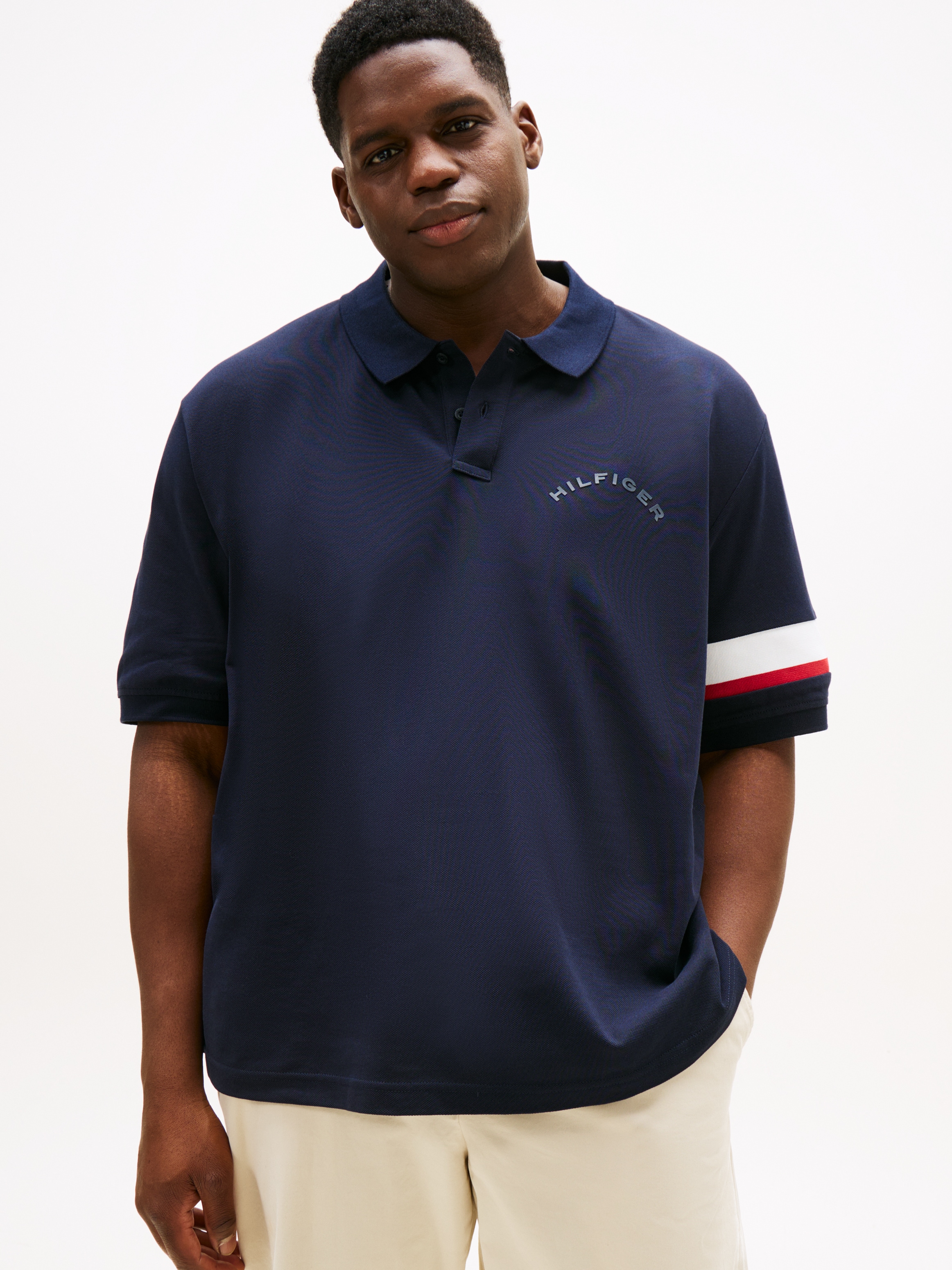 Tommy Hilfiger Big & Tall Poloshirt »SLEEVE TAPE POLO«, Grosse Grössen