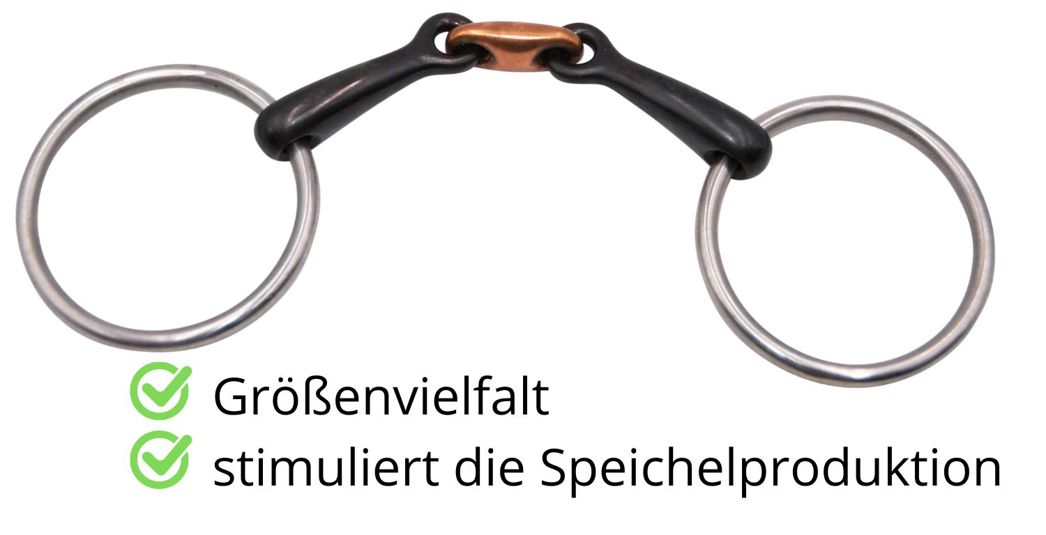 AMKA Sweet Iron Wassertrense Kupfermundstück Snaffel Bit double Snaffle